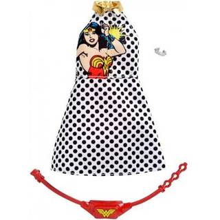 Barbie t?j: Wonder Woman Outfit Doll Graphic Polka-prikket kjole Fanny Pack and Bangle Gift til 3 til 8-?rige