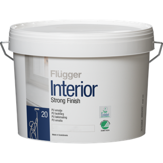 Svanemærket PU træmaling - Interior Strong Finish 20 Flügger 3 L Råhvid S0500-N