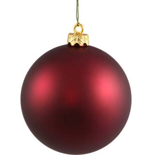 Vickerman 6 """" Wine Matte Ball Ornament 4 pr. Taske