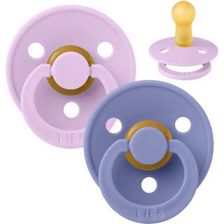 BIBS Rund Colour Sut - 2-Pak - Str. 2 - Naturgummi - Violet Sky/Peri