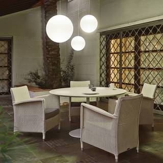 Mobil udendørs LED-hængelampe Pianeta med fjernbetjening, i forskellige størrelser