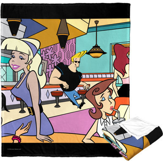 Northwest Cartoon Network - Johnny Bravo Silk Touch t?ppet?ppe 50"""" x 60"""" P?lidelig med damerne