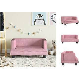 Børnesofa Velour 80x45x30 Cm - Lyserød / 60 x 40 x 30 cm