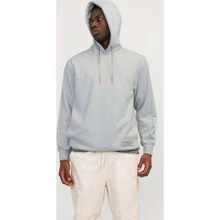 Ensfarvet Hættetrøje