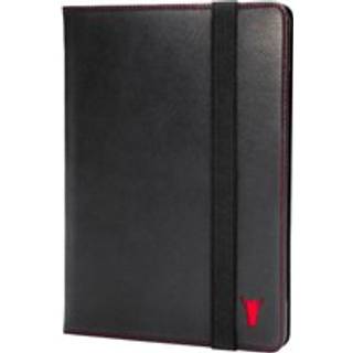 iPad 10.2" Leather Case (9th 8th & 7th Gen) - Black with Red Detail