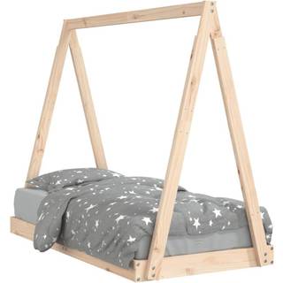 sengeramme til juniorseng 70x140 cm massivt fyrretræ