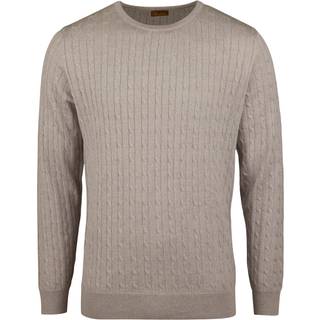 Stenströms Champange Kabelstrikket sweater i merinould | Herre |Strik & Trøjer | Størrelse: 3XL | Champange | Cable knit | Lange Ærmer