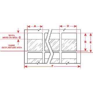 Brady Label 19,05x25,40 hvid vinyl