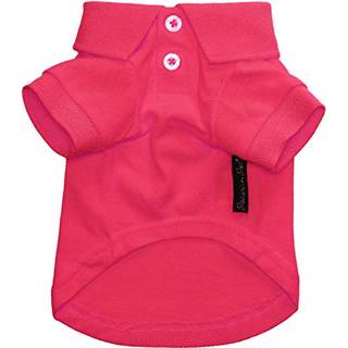 Parisian Pet Dog Polo Shirts - ndbar Hunde Bomuld Skjorte - Ensfarvet Sommer Pullover Hunde Tj - Button Up Krave Pink Hunde Polo Shirt til Medi