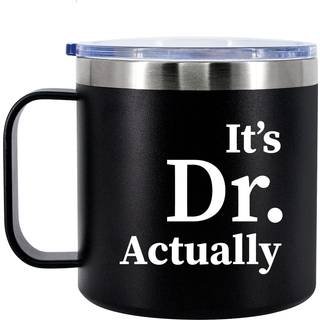 Panvola det er dr faktisk l?ge gaver isoleret kaffekrus 14 oz med h?ndtag og l?g nye ph.d. -studerende eksamen gaver fra mor far til datter s?n r