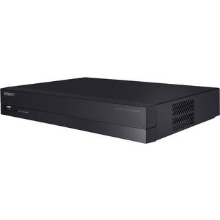 Hanwha Vision Netzwerkvideorecorder NVR QRN-430S mit 4 IP Kanälen integrierter PoE Switch professioneller IP Recorder - schwarz