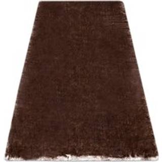 Tæppe LAPIN Shaggy elfenben / chokolade skridsikker, vask 80x150 cm