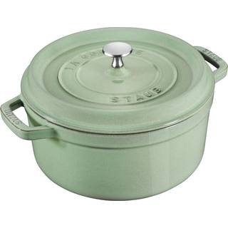 Staub La Cocotte Cocotte 28 cm / 6,75 l, Rund, Salvie, Støbejern