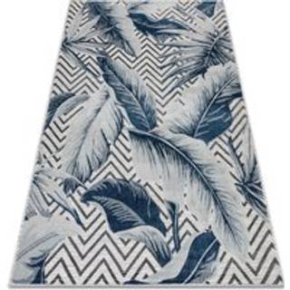 Tæppe Strukturelt BOTANIC 65242 Fjer, zigzag, fladvævet på balkonen, terrasse - grå 137x190 cm