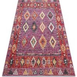 Moderne tæppe MUNDO D7701 diamanter boho udendørs lyserød / beige 120x170 cm