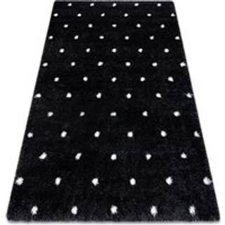 Tæppe FLUFFY 2370 shaggy prikker antracit / hvid 160x220 cm