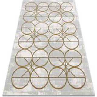 Tæppe EMERALD eksklusiv 1010 glamour, stilfuld cirkler fløde / guld 160x220 cm