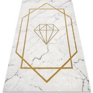 Tæppe EMERALD eksklusiv 1019 glamour, stilfuld diamant, marmor fløde / guld 180x270 cm