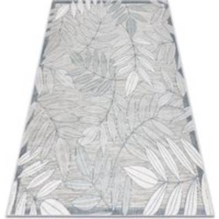 Tæppe Strukturelt BOTANIC 65241 Blade fladvævet på balkonen, terrasse - grå 157x220 cm