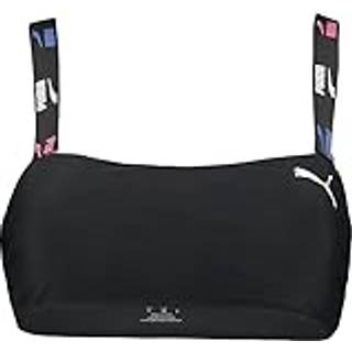 Puma Bandeau Bikini Top - Black/White - X-Large