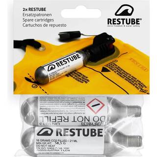 Genladnings kit til oppustelig redningsvest Restube, til Restube PFD 75N + kulsyrepatroner 2 x 16 gram