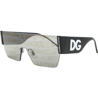 Dolce & Gabbana Mand DG2233 3277K1 Solbriller Metal Sort Grå Cat Eye Normal
