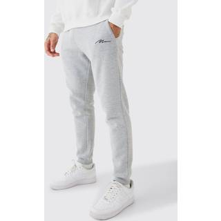 Mens Grey Marl Man Signature Slim Fit Joggers