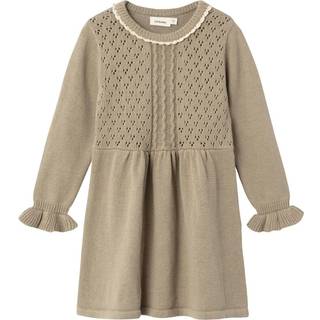 Lil Atelier Chinchilla Strik Kjole - Str. 6y 116cm