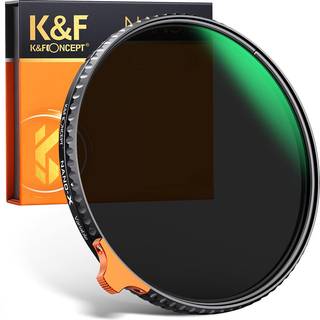 K&F Concept 55mm Variabel ND2-ND400 Neutral densitetsfilter med putter Multi-lags bel?gning Importer AGC Optisk glas Hydrofob ridsebestandig til