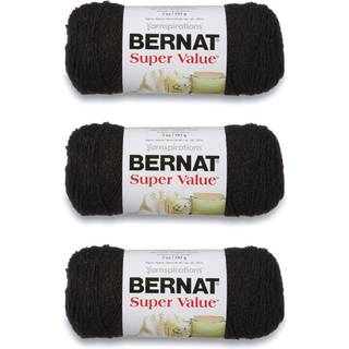 Bernat Super Value Yarn 3 Pack Dark Gray 3 Count