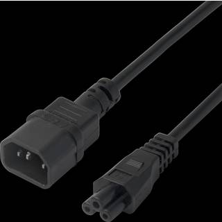 230V strøm forlængerkabel (C14 C5) | 1,00 meter | 1 meter
