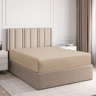 Queen Size Fitted Bed Sheet - Kun Hotel Luxury Single Fitted Sheet - Passer til madras op til 16 - Ekstra blød rynke Gratis åndbar og afkøling -