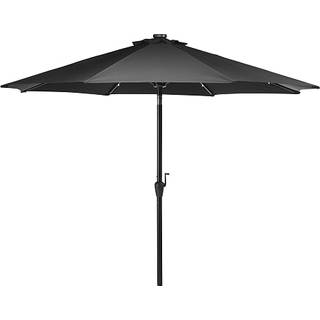 Felix parasol m/krank, tilt, solar LED, Ø3m, sort