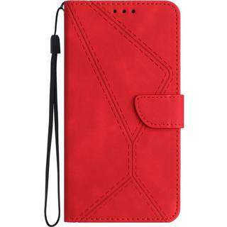 Honor Magic5 Lite Læder Flip Cover m. Pung & Strop - Rød