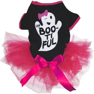 Petitebella Halloween Theme Puppy Dog Dress (Ghost X-Large)