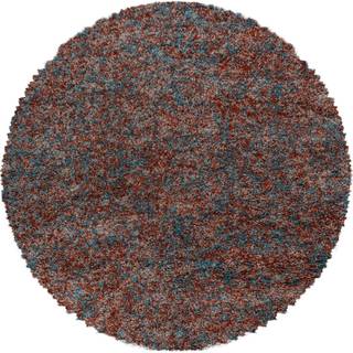 Enjoy Rund Shaggy tæppe Plettet - Terra - 120x120 (Rund)