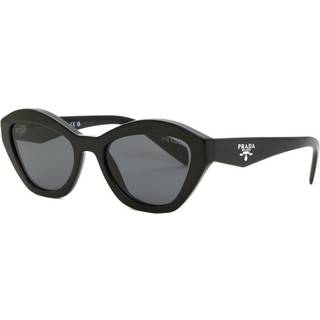 Prada Kvinde PR A02S 16K08Z Solbriller Acetat Sort Grå Sommerfugl Normal