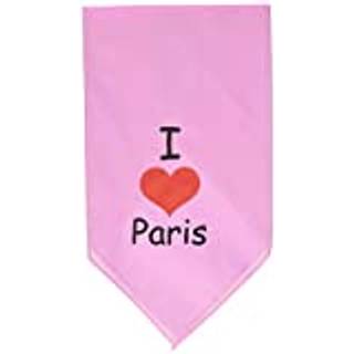 I Heart Paris Screen Print Bandana ljusrosa små