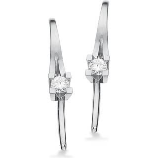 Kleopatra Ørebøjler 14 kt Hvidguld. Brillant på i alt 0,15ct