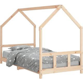 Sengeramme Til Juniorseng Massivt Fyrretræ - Naturfarvet / 90 x 190 cm