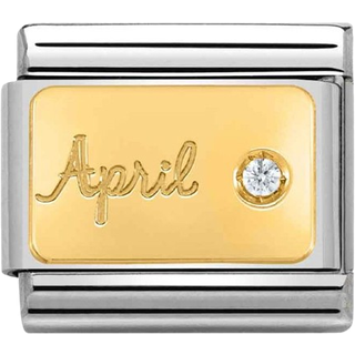 Nomination April Diamond Birthstone Charm - Gold