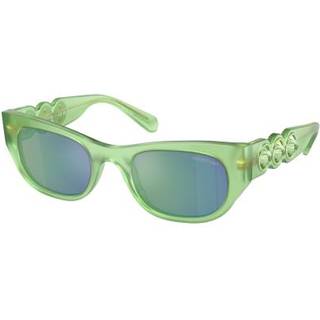 Swarovski Kvinde SK6022 105131 Solbriller Acetat Grøn Blå Pillow Spejlet Spejl