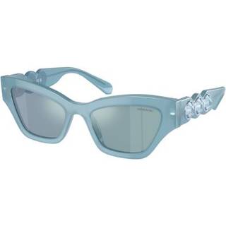 Swarovski SK6021F Asian Fit 20046J 54 Solbriller Kvinder Blue - Milky Light Blue - 54mm