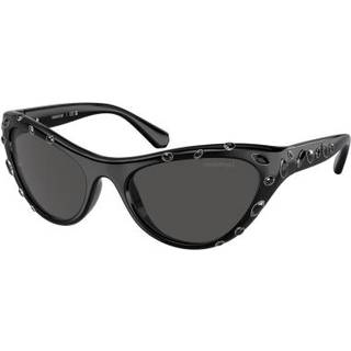 Swarovski Kvinde SK6007 100187 Solbriller Injiceret Sort Grå Cat Eye Normal