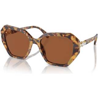 Swarovski Kvinde SK6017 100473 Solbriller Acetat Skildpadde Brun Geometrisk Normal