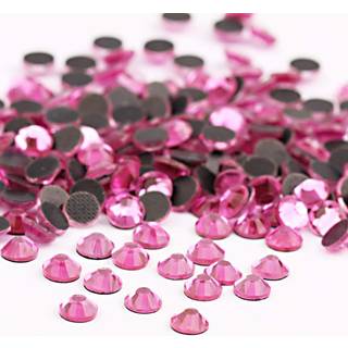Beadsland Crystal Hotfix Rhinestone Machine Cut Stone 2880pcs/PKG (DK.PINK SS6/2MM)