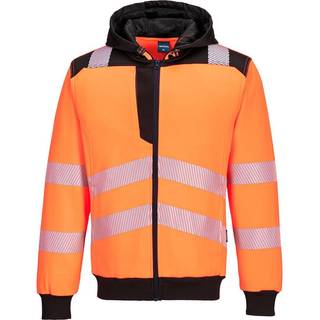 W3 hi-vis hættetrøje med lynlås - Gul/Sort (Størrelse: 5XL)