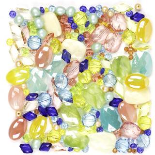 F?tter diy cousindiy akryl perle mix 5,9 oz-tropisk lille multi multi