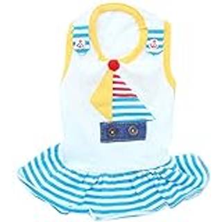 Parisian Pet Dog Dress - Broderet Bd Hunde Sommerkjole - Letvgts Hundetj - Hundekjole uden rmer - Maskinvaskbar Hundekjoler til store hunde P