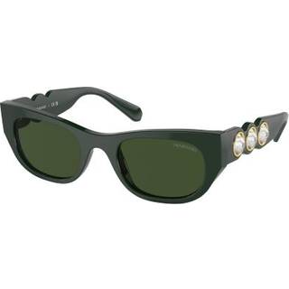 Swarovski SK6022F Asian Fit 102671 53 Solbriller Kvinder Grøn - Dark Green - 53mm